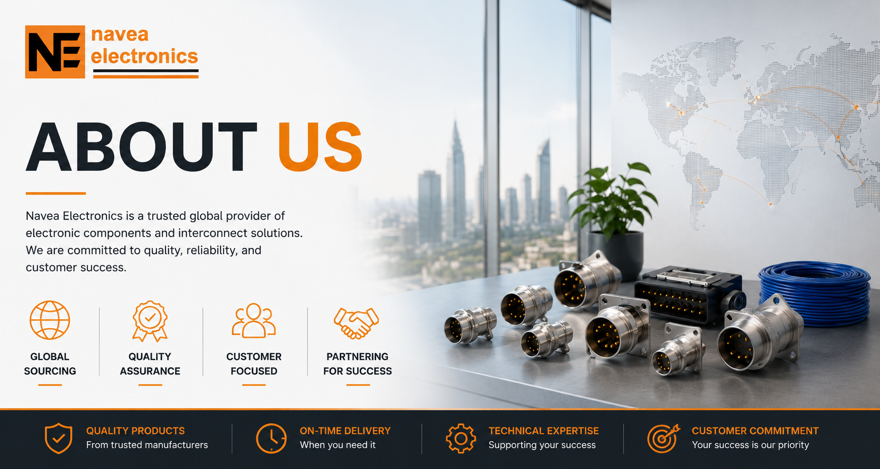 Navea Electronics company banner
